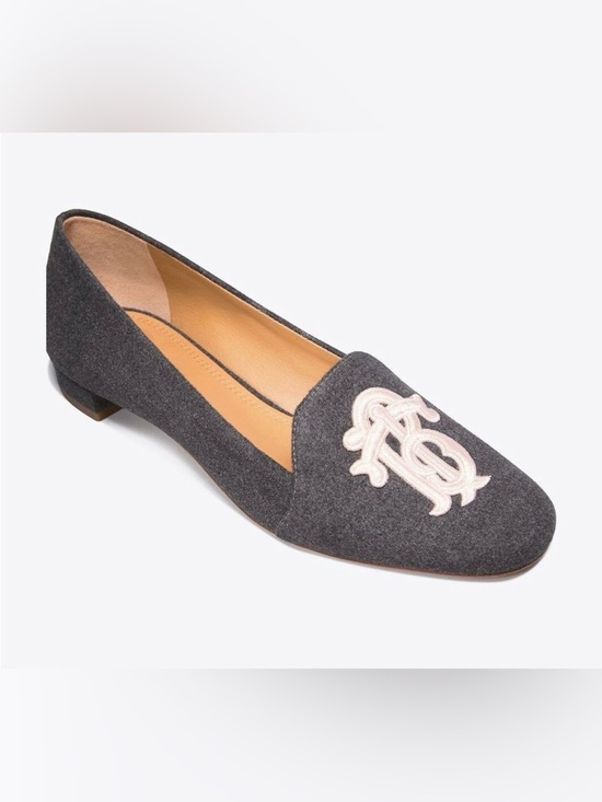 Tory Burch Shoes - Tory Burch Antonia Smoking Loafer Wool Felt Gray Size 8.5
